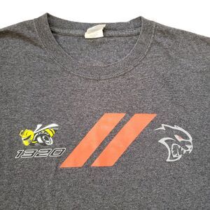 Dodge Hellcat 1320 Super Bee XL Mens Gray Double Side Charger Challenger T-Shirt